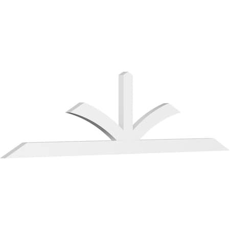 Ekena Millwork Richland Architectural Grade PVC Gable Bracket, 96"W x 24"H x 2"D x 4"F, 6/12 Pitch GBP096X24X0204RIC00